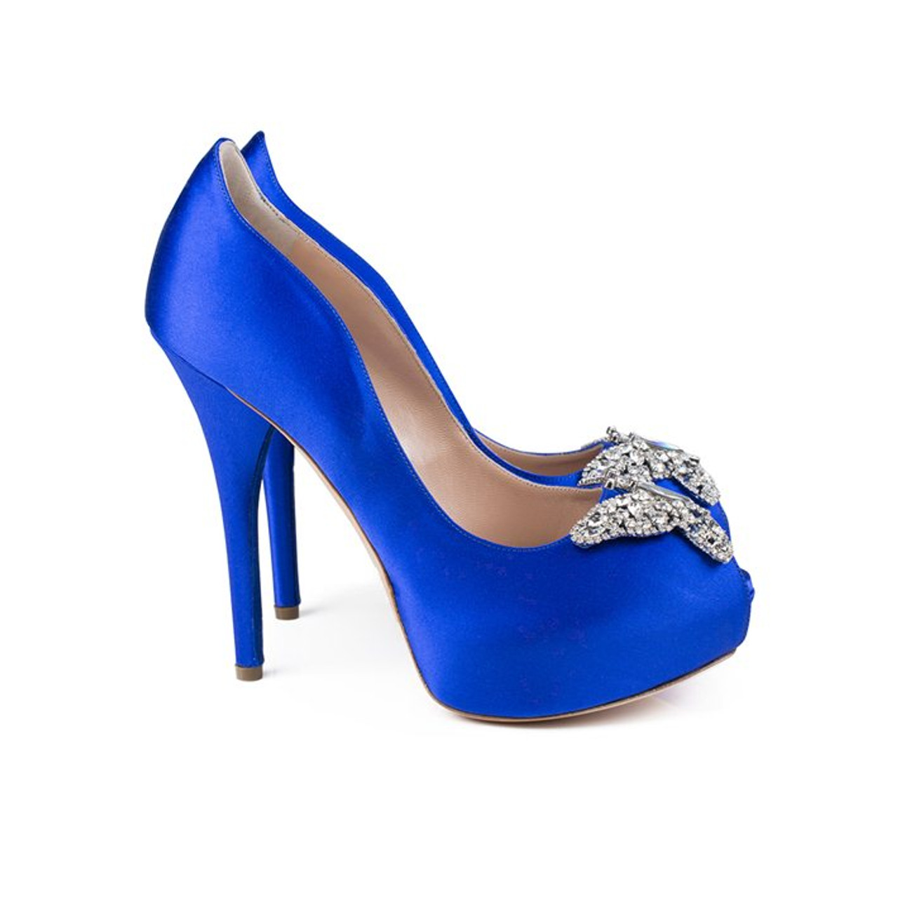 Blue Block Heels Blue Bridal Shoes Blue Chunky Heels Blue Wedding Shoes 100  COLORS Crystal Applique Design Cobalt Blue Shoes Royal Blue Shoe - Etsy  Finland